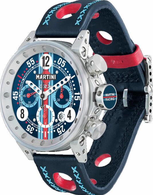 BRM Gulf JAGUAR V-12 Martini Racing Navy Dial V12-44-MR-02 Replica Watch